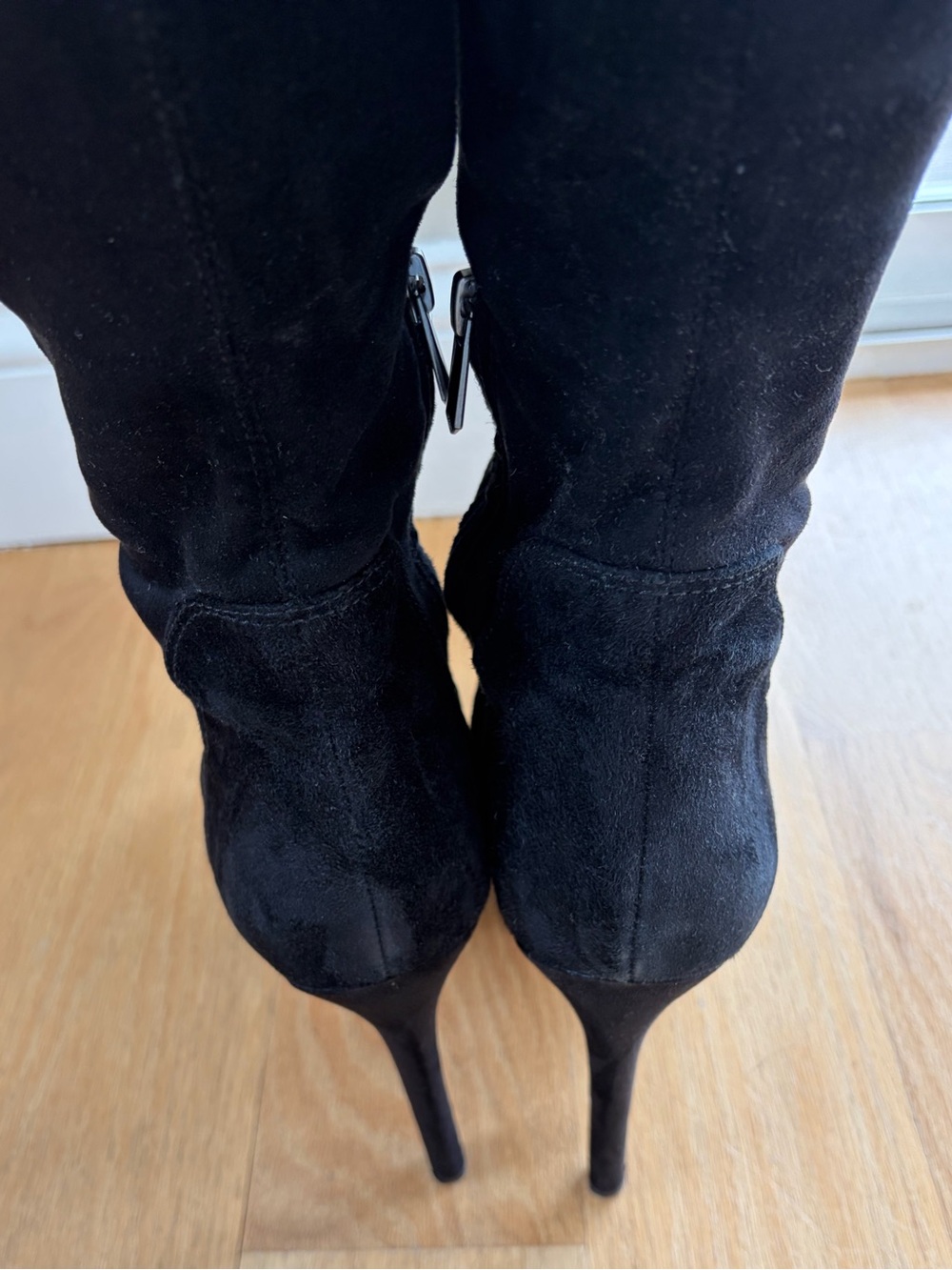 Sam Edelman Amber Black Over the Knee Platform Stiletto Boots Size 8.5 / EU 38.5 - Picture 11 of 16